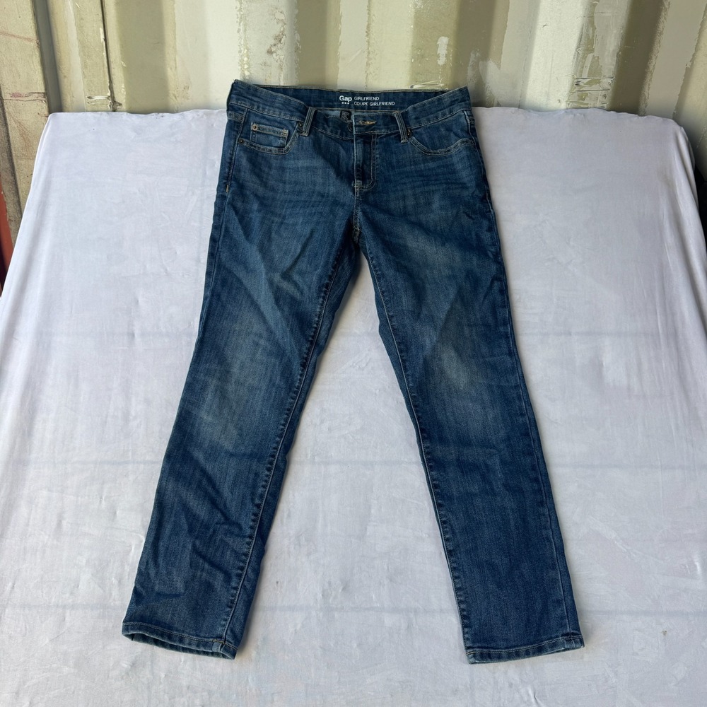 Gap Girlfriend Jeans Womens 6/28R‎ Blue Denim Streetwear Casual Straight Leg